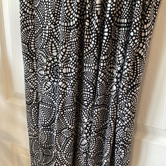 Nicole By Nicole Miller Dress Women’s Size Small Black & White Sleeveless Maxi - Picture 8 of 11